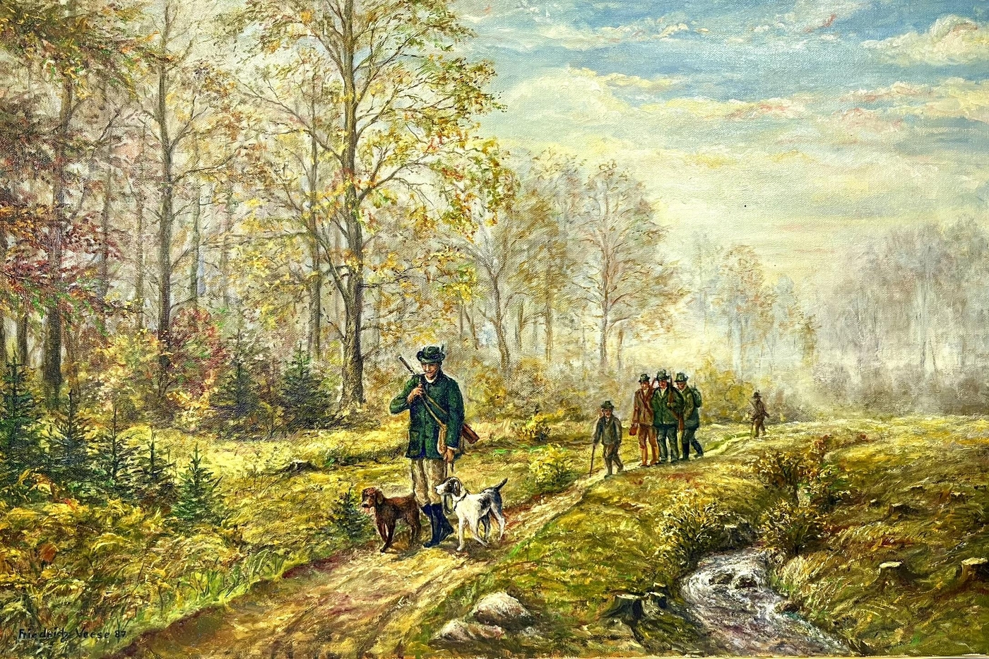 "Vor der Treibjagd" von Friedrich Veese