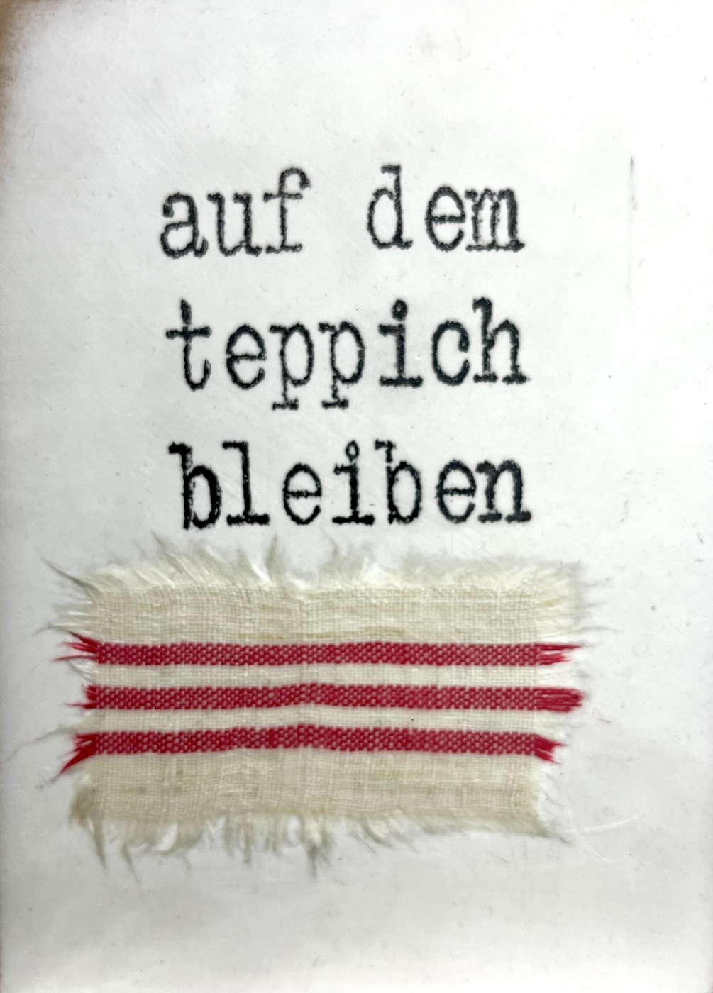 "auf dem teppich bleiben" von Jan M. Petersen